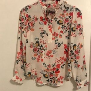 LOFT floral blouse